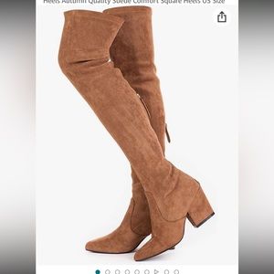 Brown over the knees boots